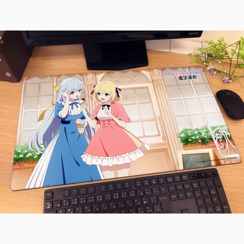 『転生王女と天才令嬢の魔法革命』描き下ろしラバーマット (アニスフィア&ユフィリア/街歩き)